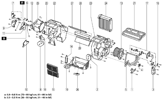 Mazda 2. A/C UNIT