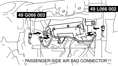 Mazda 2. AIR BAG MODULE AND PRE-TENSIONER SEAT BELT DEPLOYMENT PROCEDURES