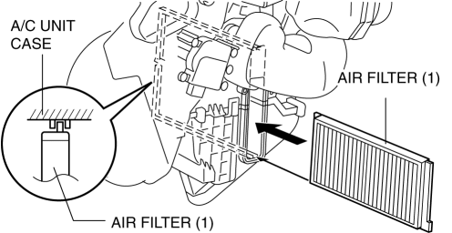 Mazda 2. AIR FILTER REMOVAL/INSTALLATION