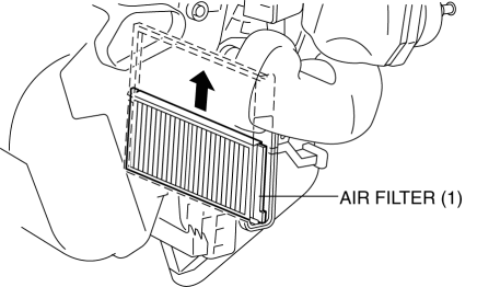 Mazda 2. AIR FILTER REMOVAL/INSTALLATION