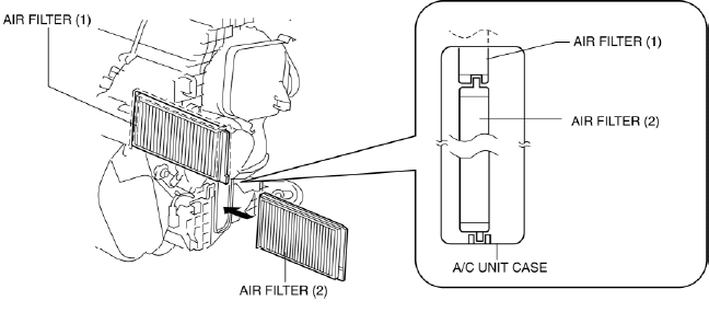 Mazda 2. AIR FILTER REMOVAL/INSTALLATION