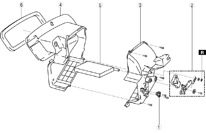 Mazda 2. AIR INTAKE DUCT DISASSEMBLY/ASSEMBLY