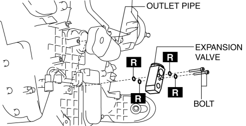 Mazda 2. EXPANSION VALVE REMOVAL