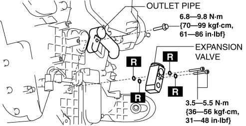 Mazda 2. EXPANSION VALVE INSTALLATION