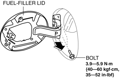 Mazda 2. FUEL-FILLER LID REMOVAL/INSTALLATION