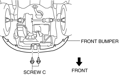 Mazda 2. FRONT BUMPER REMOVAL/INSTALLATION