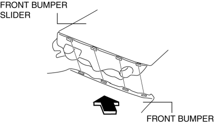 Mazda 2. FRONT BUMPER REMOVAL/INSTALLATION