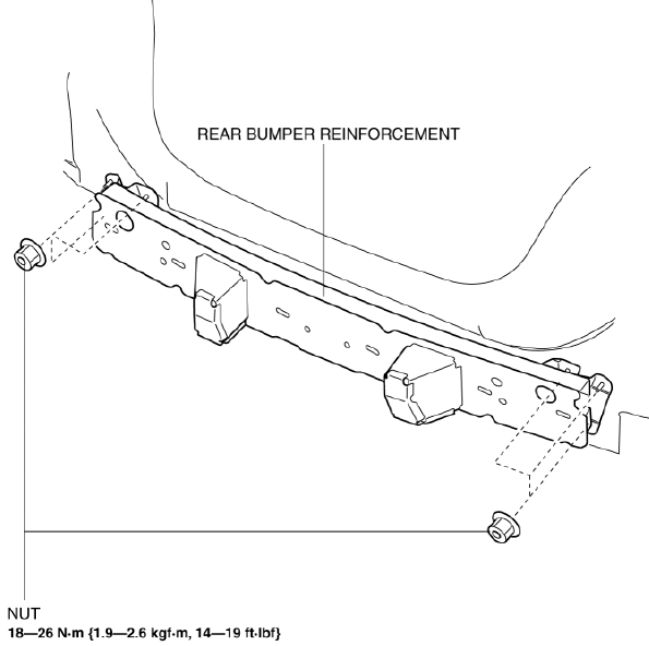 Mazda 2. BUMPER REINFORCEMENT REMOVAL/INSTALLATION