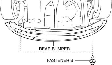 Mazda 2. REAR BUMPER REMOVAL/INSTALLATION