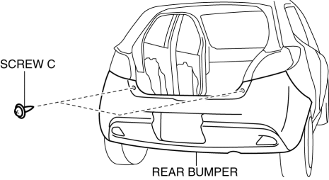 Mazda 2. REAR BUMPER REMOVAL/INSTALLATION