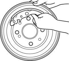 Mazda 2. REAR BRAKE (DRUM) INSPECTION