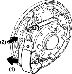 Mazda 2. REAR BRAKE (DRUM) REMOVAL/INSTALLATION