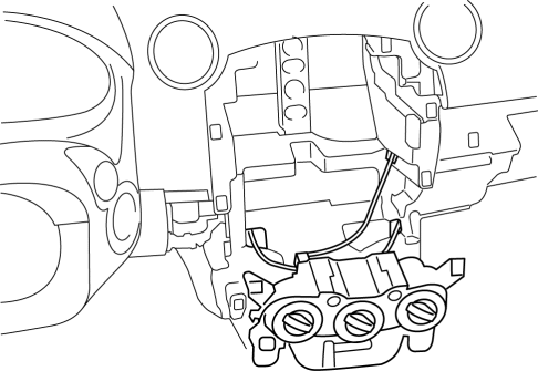 Mazda 2. CLIMATE CONTROL UNIT REMOVAL/INSTALLATION