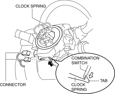 Mazda 2. CLOCK SPRING REMOVAL/INSTALLATION