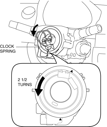 Mazda 2. CLOCK SPRING ADJUSTMENT