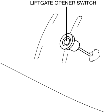 Mazda 2. LIFTGATE OPENER SWITCH REMOVAL/INSTALLATION