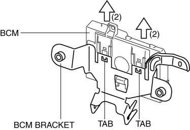 Mazda 2. BODY CONTROL MODULE (BCM) BRACKET REMOVAL/INSTALLATION