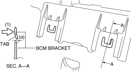 Mazda 2. BODY CONTROL MODULE (BCM) BRACKET REMOVAL/INSTALLATION