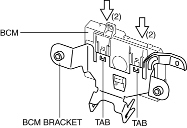 Mazda 2. BODY CONTROL MODULE (BCM) BRACKET REMOVAL/INSTALLATION