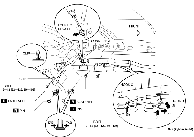 Mazda 2. CURTAIN AIR BAG MODULE REMOVAL/INSTALLATION