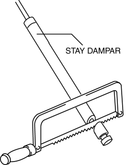 Mazda 2. STAY DAMPER DISPOSAL