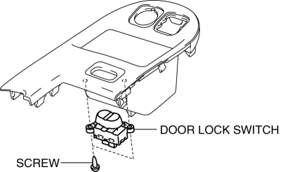Mazda 2. DOOR LOCK SWITCH REMOVAL/INSTALLATION