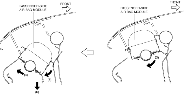 Mazda 2. PASSENGER-SIDE AIR BAG MODULE REMOVAL/INSTALLATION