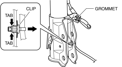 Mazda 2. FRONT ABS WHEEL-SPEED SENSOR REMOVAL/INSTALLATION