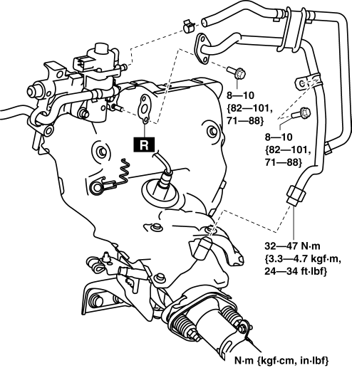 Mazda 2. EGR PIPE REMOVAL/INSTALLATION