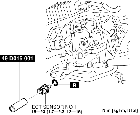 Mazda 2. ENGINE COOLANT TEMPERATURE (ECT) SENSOR 