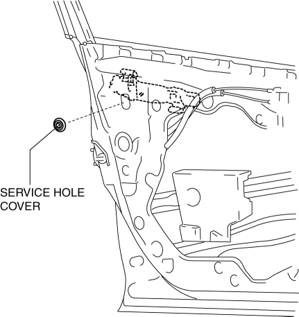 Mazda 2. FRONT DOOR KEY CYLINDER REMOVAL/INSTALLATION