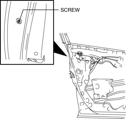 Mazda 2. FRONT DOOR KEY CYLINDER REMOVAL/INSTALLATION