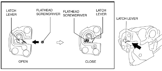 Mazda 2. FRONT DOOR LATCH SWITCH INSPECTION