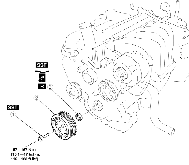 Mazda 2. FRONT OIL SEAL REPLACEMENT