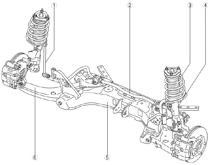 Mazda 2. FRONT SUSPENSION LOCATION INDEX