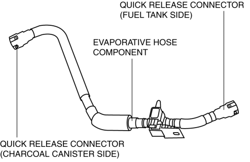 Mazda 2. FUEL TANK PRESSURE SENSOR REMOVAL/INSTALLATION