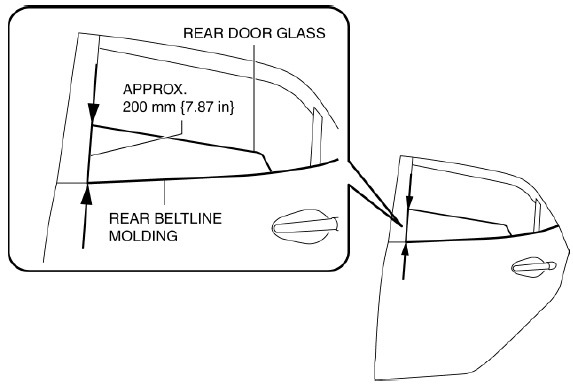 Mazda 2. REAR DOOR GLASS REMOVAL/INSTALLATION