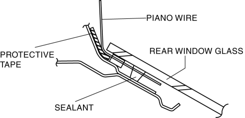 Mazda 2. REAR WINDOW GLASS REMOVAL