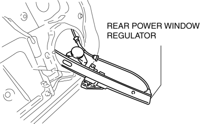 Mazda 2. REAR POWER WINDOW REGULATOR REMOVAL/INSTALLATION