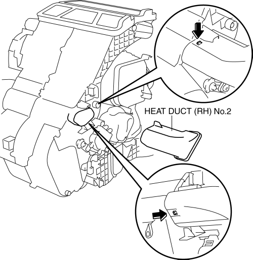 Mazda 2. HEAT DUCT COMPONENT REMOVAL/INSTALLATION