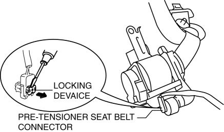 Mazda 2. FRONT SEAT BELT REMOVAL/INSTALLATION