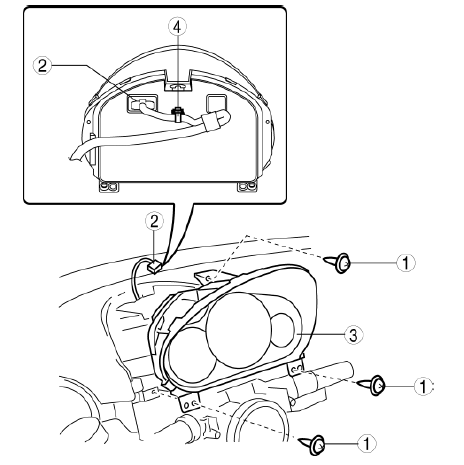 Mazda 2. INSTRUMENT CLUSTER