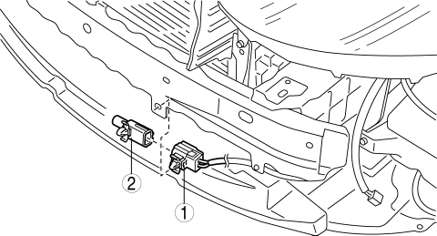 Mazda 2. AMBIENT TEMPERATURE SENSOR REMOVAL/INSTALLATION