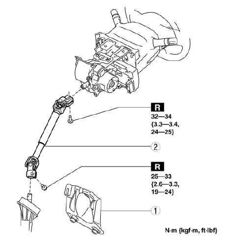 Mazda 2. INTERMEDIATE SHAFT REMOVAL/INSTALLATION