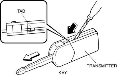 Mazda 2. TRANSMITTER BATTERY REPLACEMENT [KEYLESS ENTRY SYSTEM]