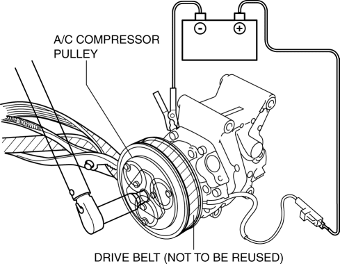 Mazda 2. MAGNETIC CLUTCH DISASSEMBLY/ASSEMBLY