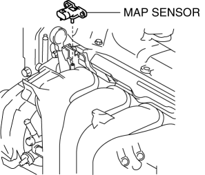 Mazda 2. MANIFOLD ABSOLUTE PRESSURE (MAP) SENSOR REMOVAL/INSTALLATION