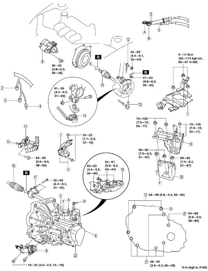 Mazda 2. MANUAL TRANSAXLE REMOVAL/INSTALLATION