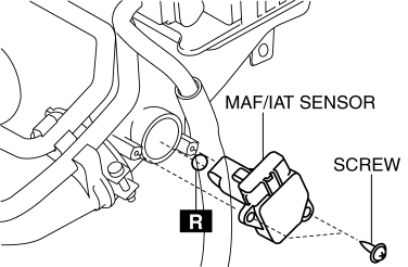 Mazda 2. MASS AIR FLOW (MAF)/INTAKE AIR TEMPERATURE (IAT) SENSOR REMOVAL/INSTALLATION