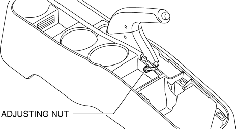 Mazda 2. PARKING BRAKE LEVER ADJUSTMENT